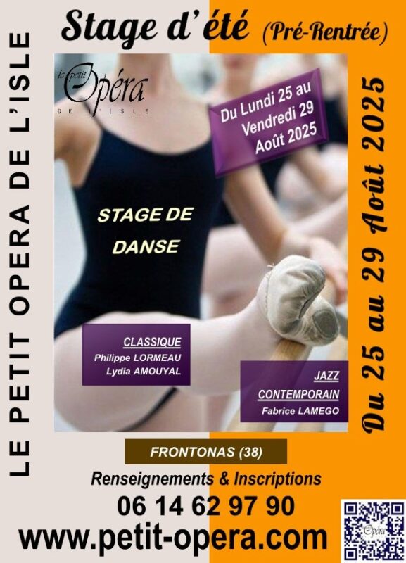 Stage aout 2025 au Petit Opéra de l'Isle