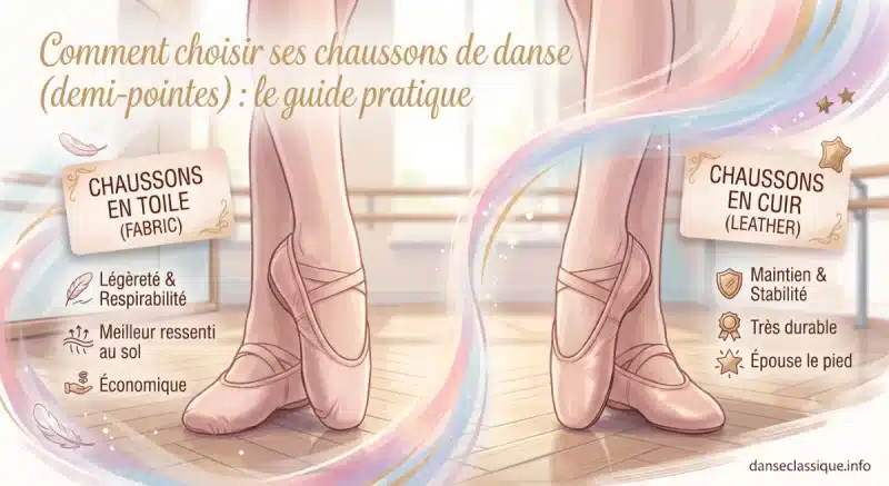 chaussons de danse (demi-pointes)